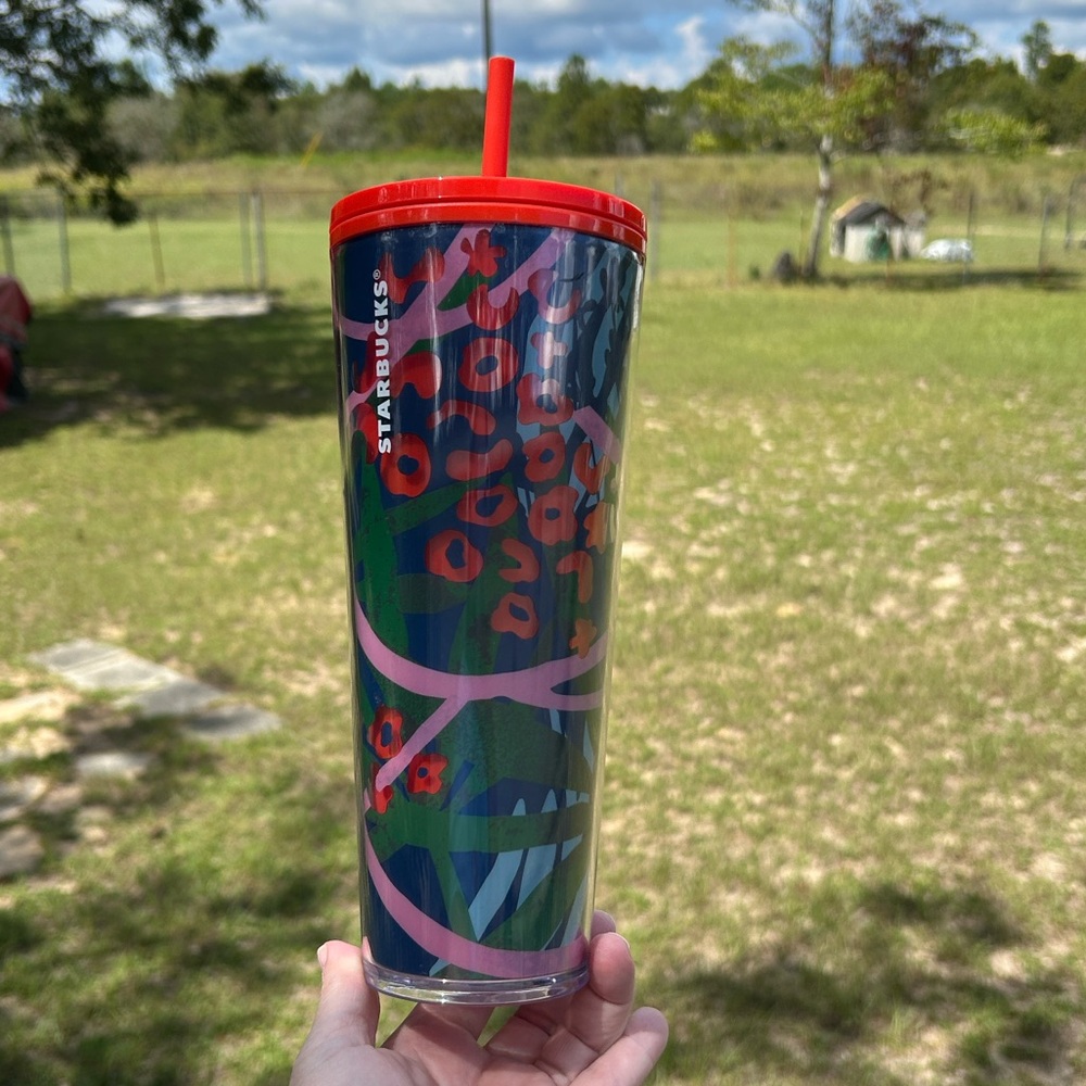 Starbucks 2021 Jungle Leopard 24 oz Collectors Cup With Lid And Straw